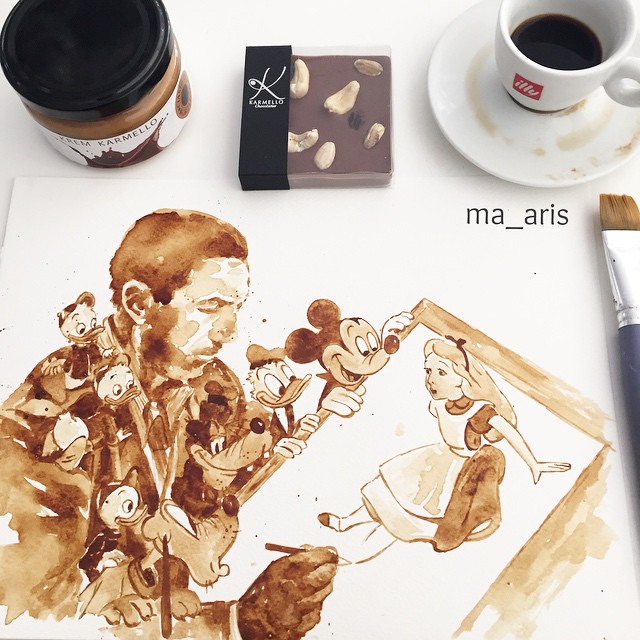 Kaffee Malereien by Maria Aristidou