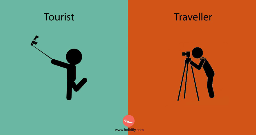 Was ist der Unterschied zwischen Tourist und Reisenden?